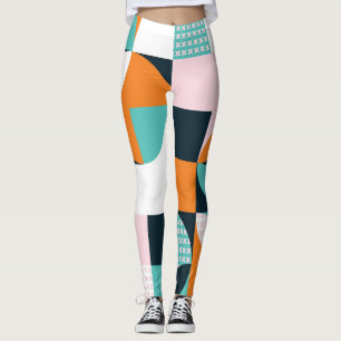 Abstract Geometric: Colourful 3D Effect. Leggings