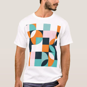 Abstract Geometric: Colourful 3D Effect. T-Shirt