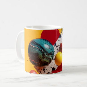 Abstract geometric colourful composition coffee mug