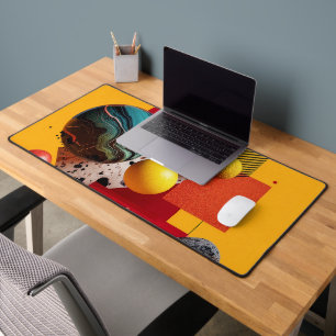 Abstract geometric colourful composition  desk mat