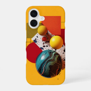 Abstract geometric colourful composition iPhone 16 case