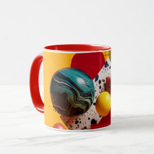 Abstract geometric colourful composition mug