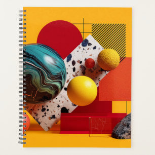 Abstract geometric colourful composition  planner