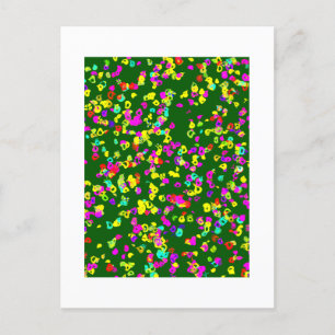 Abstract Geometric Colourful Floral Pattern  Holiday Postcard