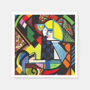Abstract Geometric Colourful Modernist Painting Napkin