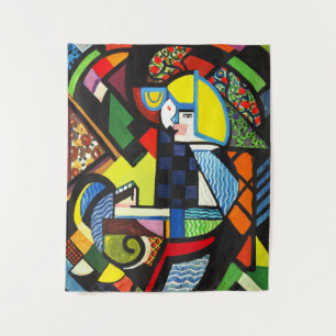 Abstract Geometric Colourful Modernist Painting Tapestry