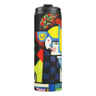 Abstract Geometric Colourful Modernist Painting Thermal Tumbler