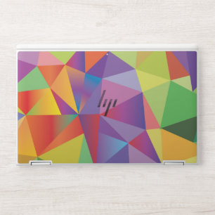 Abstract Geometric colourful triangle pattern, HP Laptop Skin