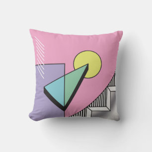 Abstract geometric composition background in postm cushion