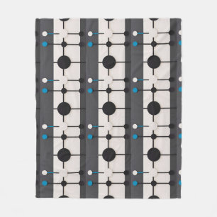 Abstract Geometric Composition Featuring Circles Fleece Blanket