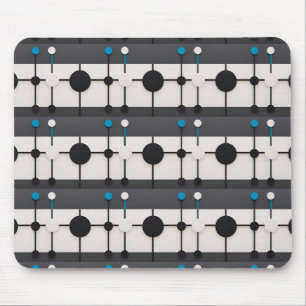 Abstract Geometric Composition Featuring Circles Mouse Pad