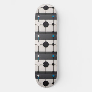 Abstract Geometric Composition Featuring Circles Skateboard