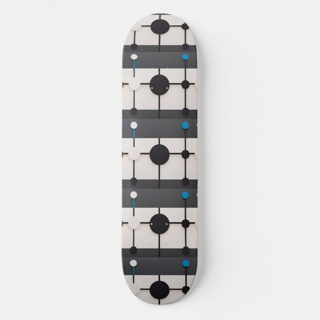 Abstract Geometric Composition Featuring Circles Skateboard (Front)