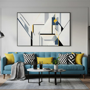 Abstract Geometric Composition Modern Canvas Print