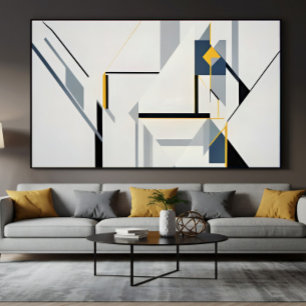 Abstract Geometric Composition Modern Poster