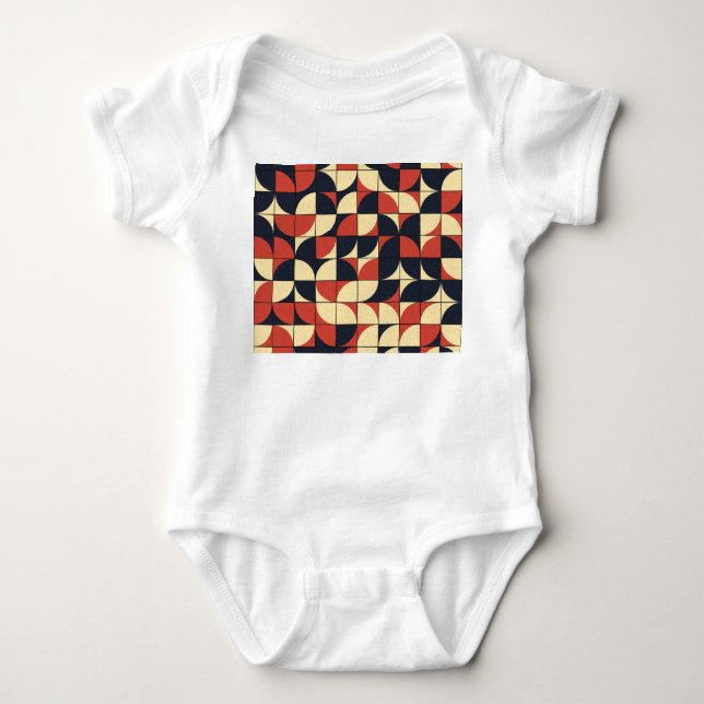 Abstract geometric: computational art. baby bodysuit (Front)