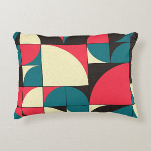 Abstract geometric, computational art illustration decorative cushion