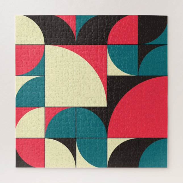 Abstract geometric, computational art illustration jigsaw puzzle (Vertical)