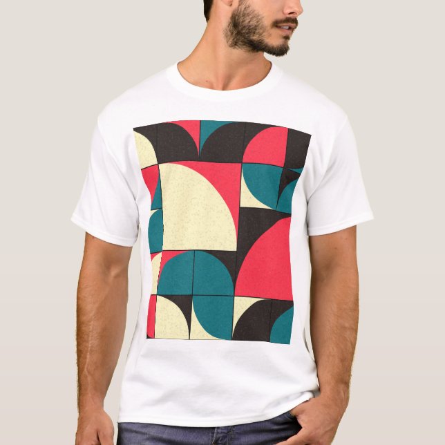 Abstract geometric, computational art illustration T-Shirt (Front)