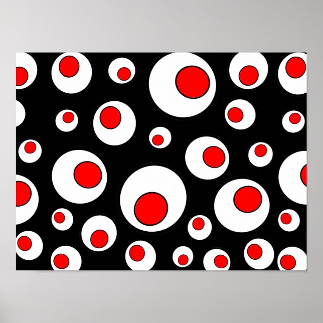Abstract Geometric Cool Circles Poster (Front)