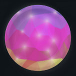 Abstract Geometric Crystal Mosaic in Pink Paper Plate<br><div class="desc">A vibrant low-poly abstract design featuring sharp geometric triangles in bright neon pink,  purple,  and gold. Sparkling light flares add a magical,  glowing touch to this futuristic digital crystal mosaic.</div>