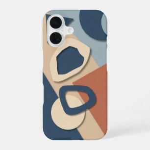 Abstract Geometric Cutout iPhone 16 Case
