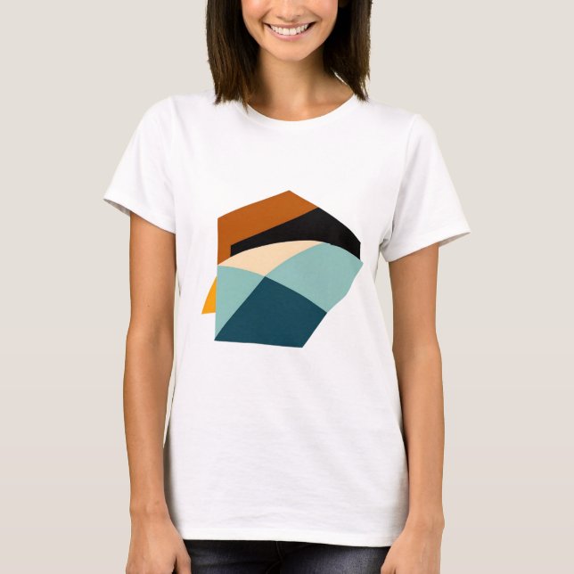 Abstract Geometric Design - Bold Shape Patterns T-Shirt (Front)