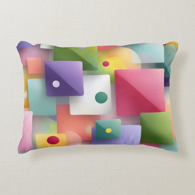 Abstract Geometric Design Decorative Cushion (Front)