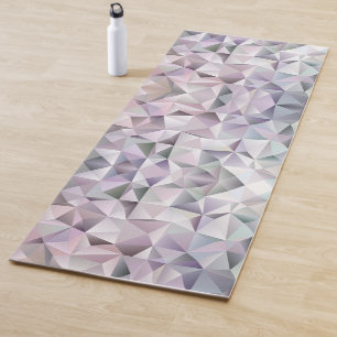 Abstract geometric design featuring a mosaic yoga mat