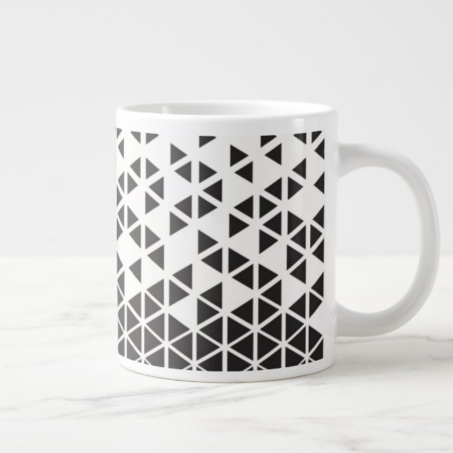 Abstract Geometric Design Large Coffee Mug (Right)