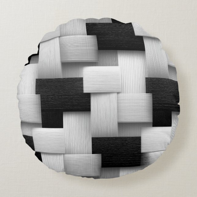 Abstract Geometric Design Round Cushion (Front)