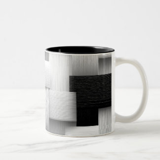 Abstract Geometric Design Two-Tone Coffee Mug