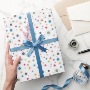 Abstract geometric design with lines and dots wrapping paper
