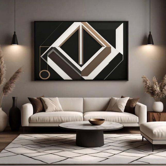 Abstract Geometric Diamond Modern Bauhaus Poster (Creator Uploaded)
