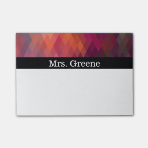 Abstract Geometric Diamond Pattern Post-it Notes