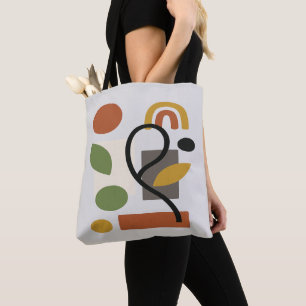 Abstract Geometric Earth Tone Tote Bag