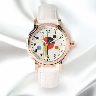 Abstract Geometric Elements Modern Art Composition Watch