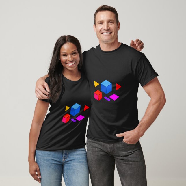 Abstract Geometric Elements Pattern for Minimalist T-Shirt (Unisex)