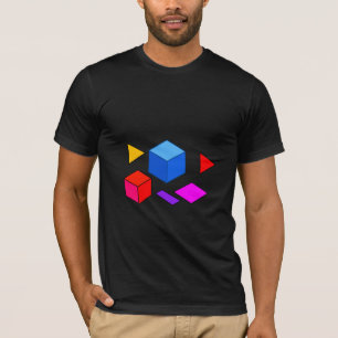 Abstract Geometric Elements Pattern for Minimalist T-Shirt
