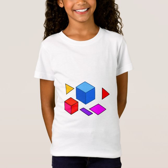 Abstract Geometric Elements Pattern for Minimalist T-Shirt (Front)