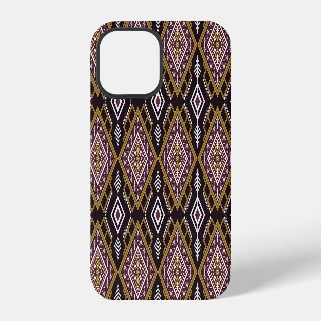 Abstract geometric ethnic, wallpaper design. iPhone case (Back)