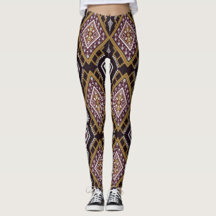 Abstract geometric ethnic, wallpaper design. leggings