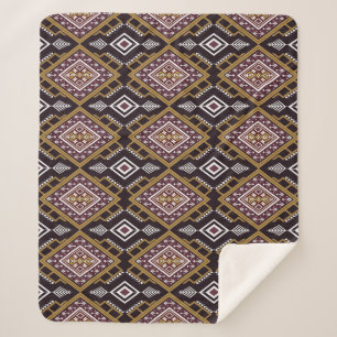 Abstract geometric ethnic, wallpaper design. sherpa blanket