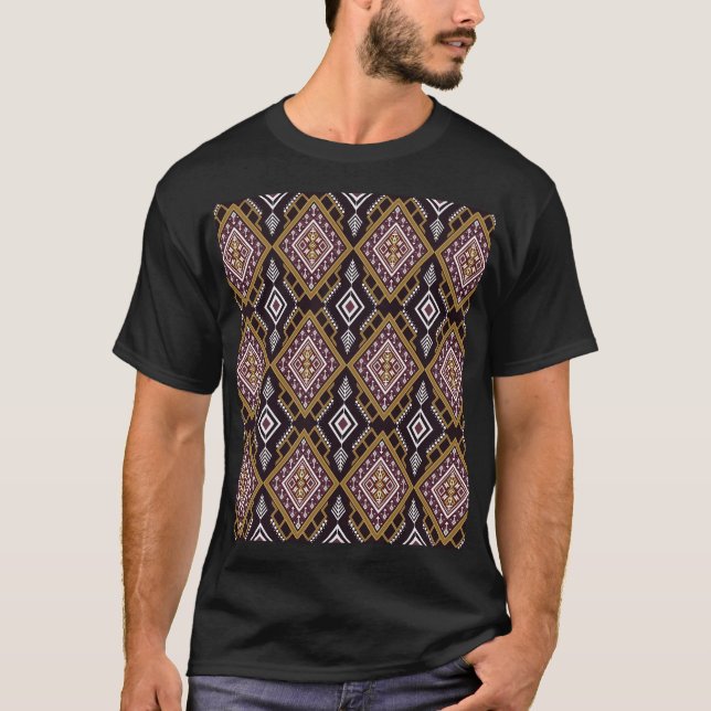 Abstract geometric ethnic, wallpaper design. T-Shirt (Front)