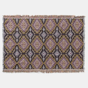 Abstract geometric ethnic, wallpaper design. throw blanket