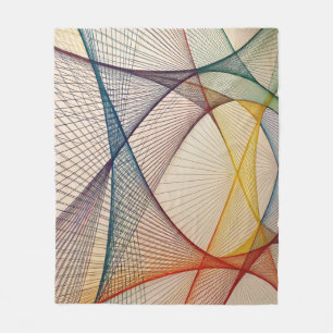 Abstract Geometric Fleece Blanket