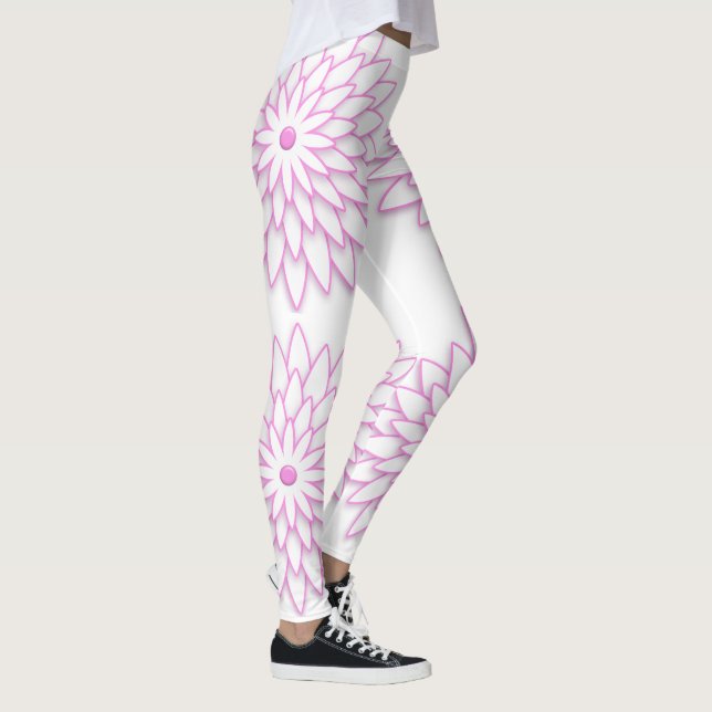 Abstract geometric Flower. Leggings (Right)