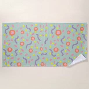Abstract Geometric Forms Beach Towel