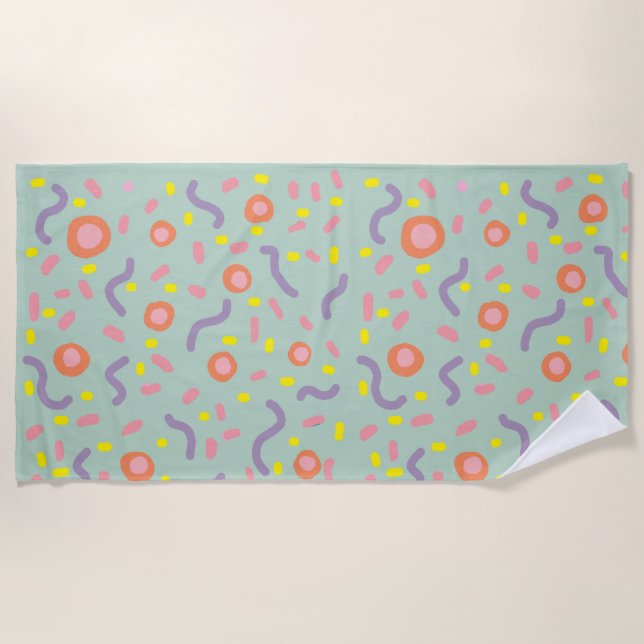 Abstract Geometric Forms  Beach Towel (Front)