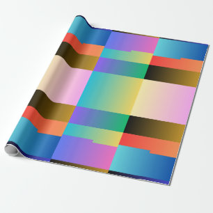 Abstract Geometric Gradient Wrapping Paper